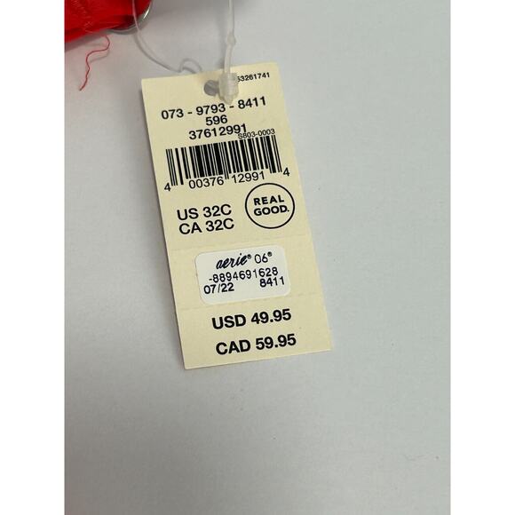 NWT Aerie Women's Red Real Sunnie Full Coverage Underwire T-Shirt Bra Size 32C - Picture 4 of 6